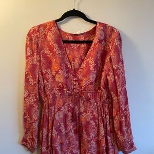 Free People Long Sleeve Mini Dress